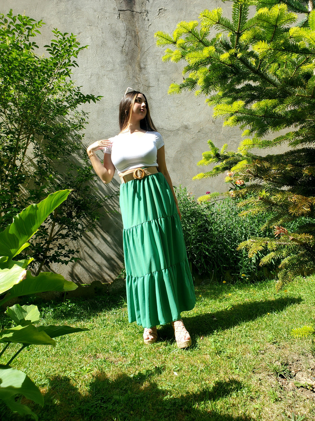 Jupe longue a volant