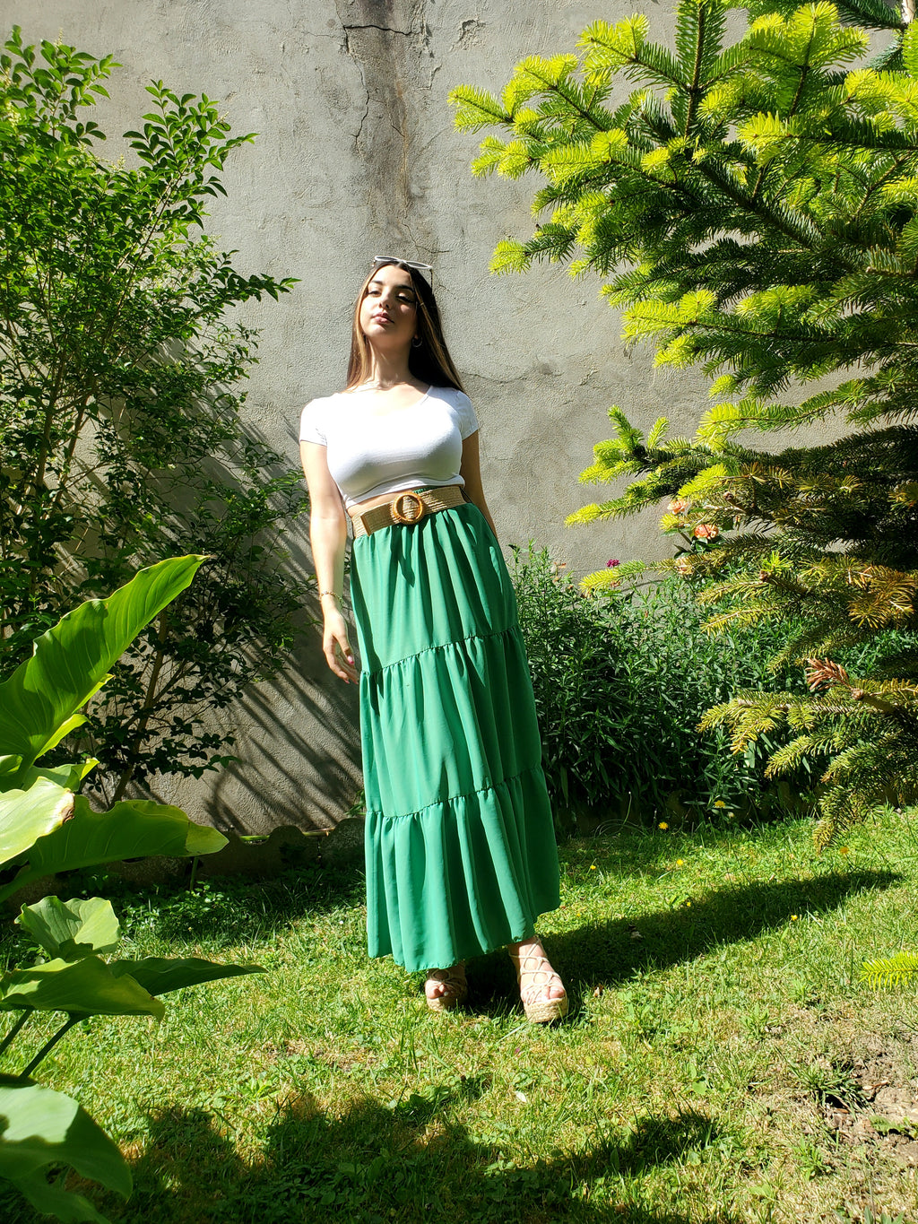 Jupe longue a volant