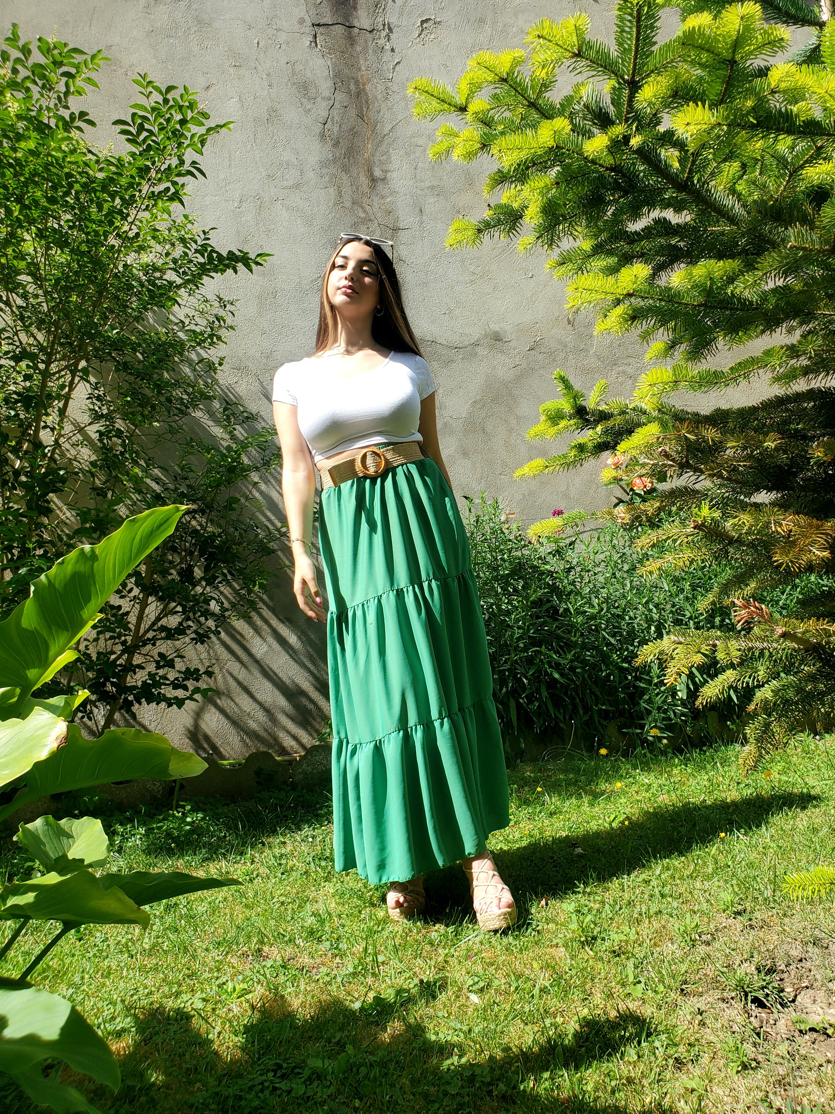 Jupe longue a volant