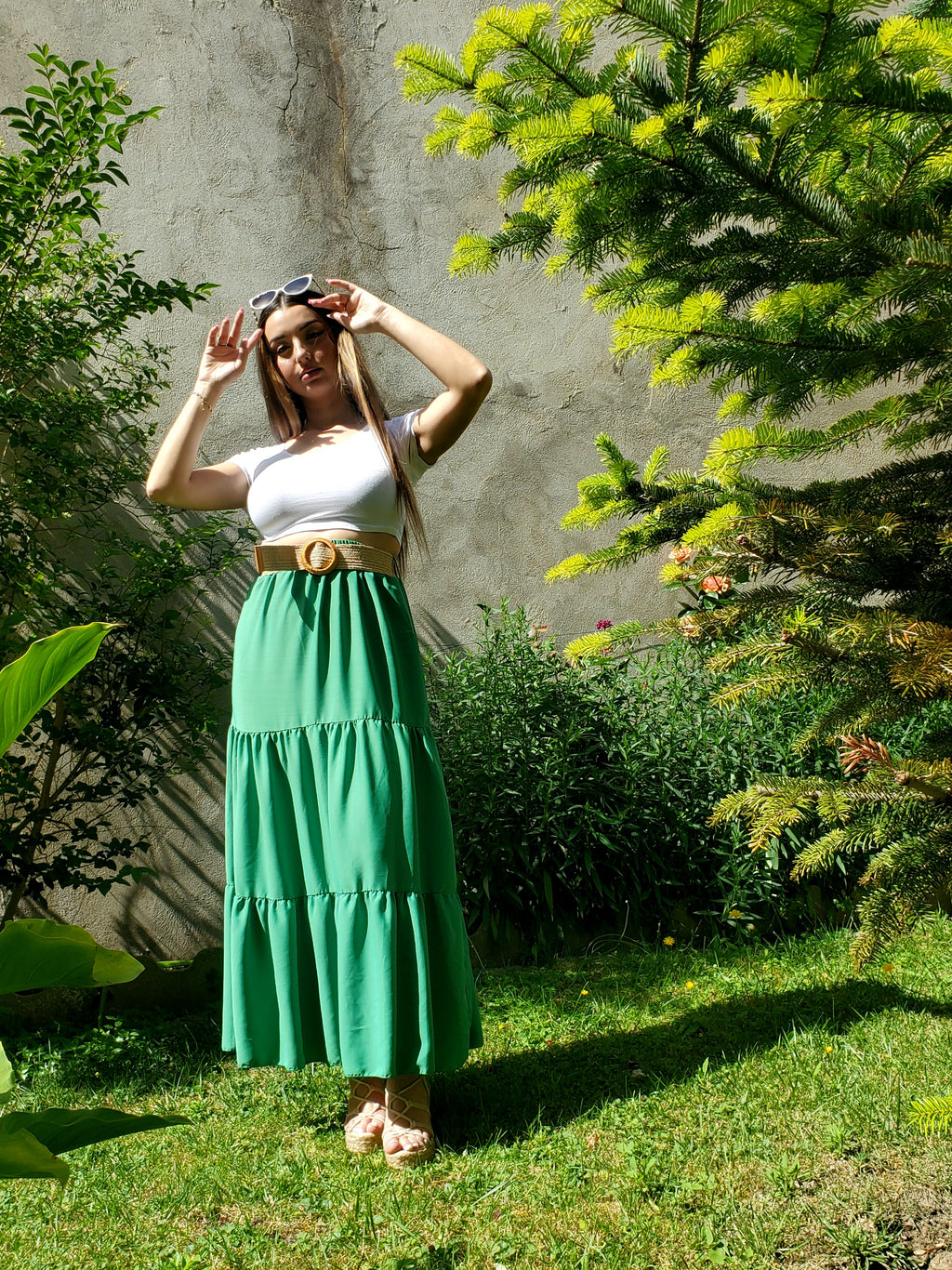 Jupe longue a volant