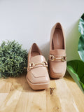 Mocassins a talon BEIGE