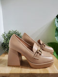 Mocassins a talon BEIGE