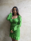 Robe bustier froncé